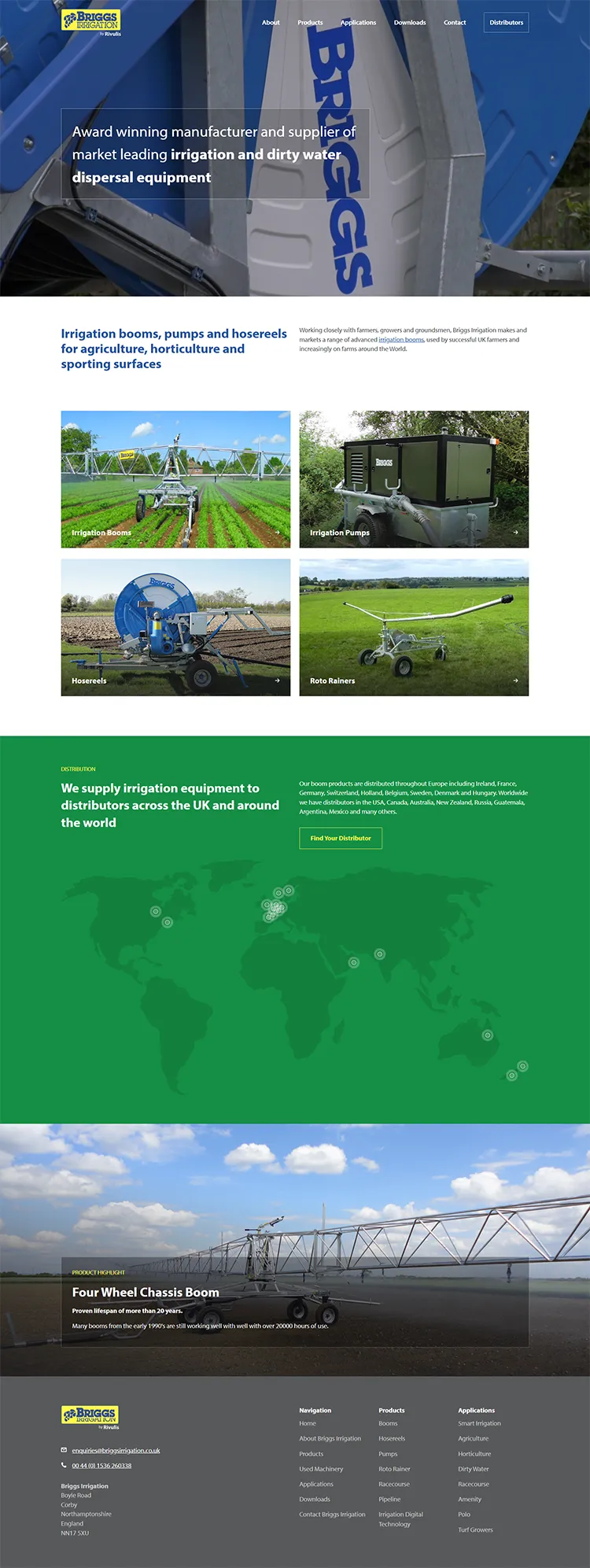 briggs home page website design