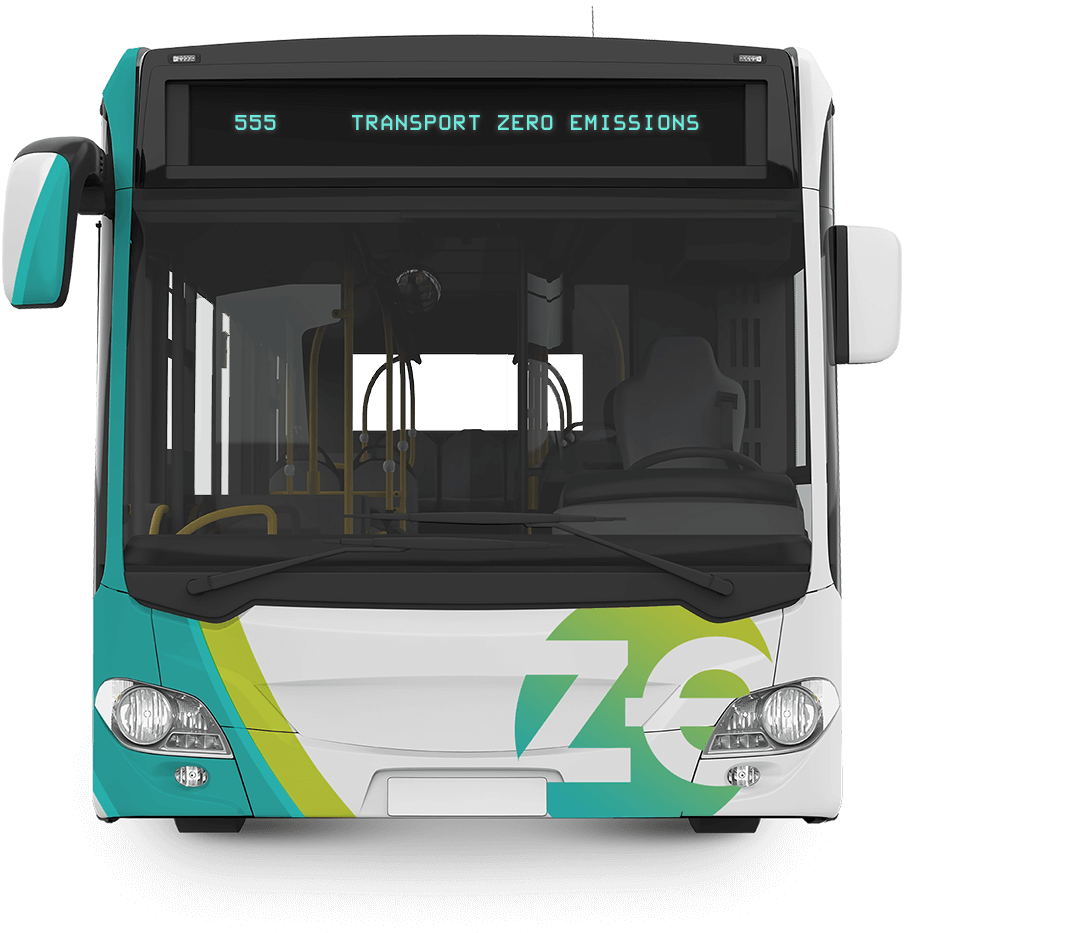 Transport ZE branded Electric bus cutout