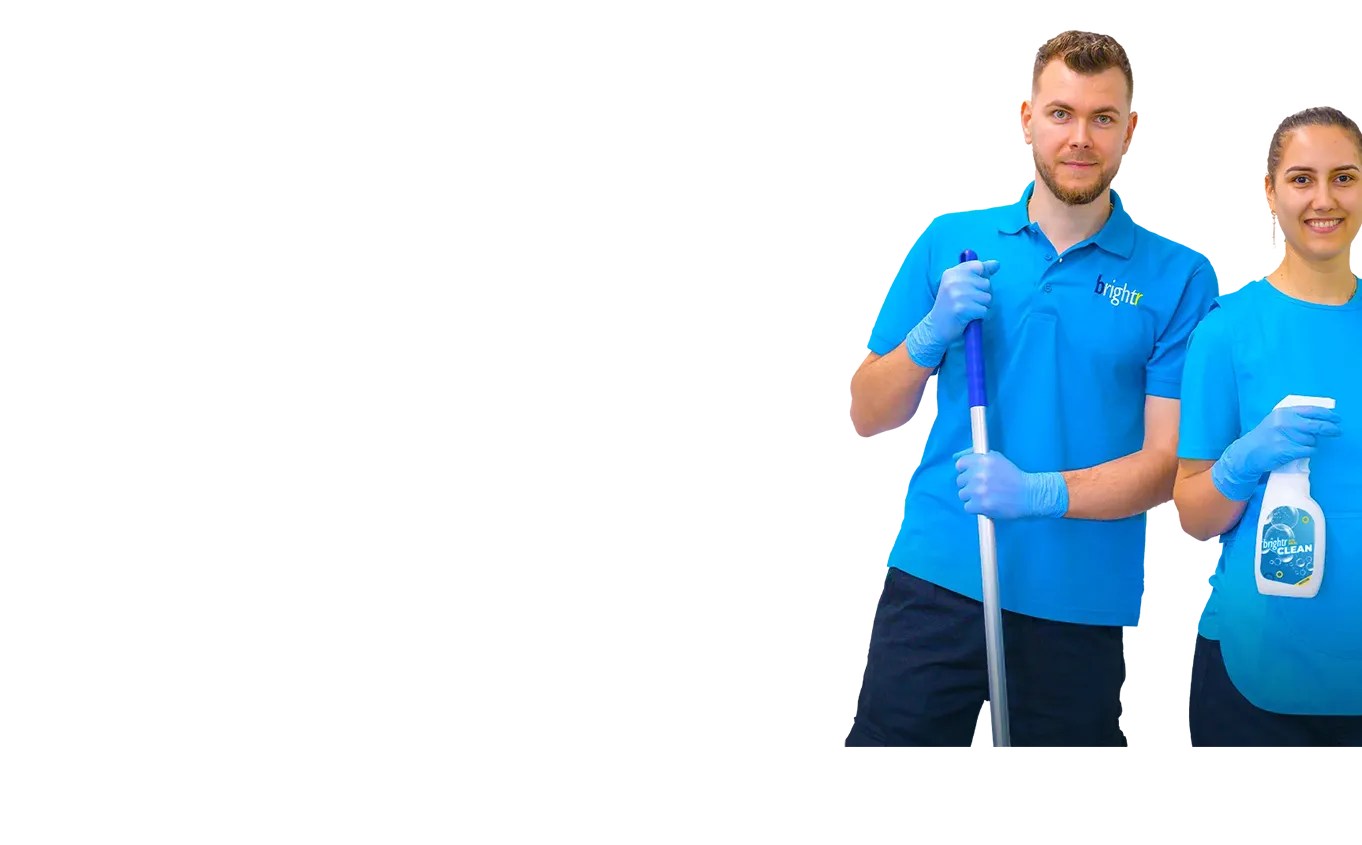cut of 2 cleaners, web design graphic