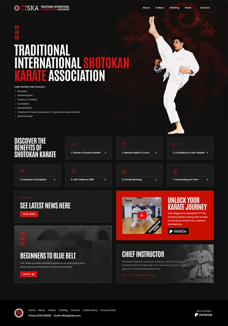 tiska home page design